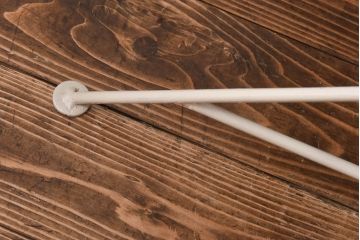 ラフジュ工房オリジナル　ベージュ　ペイント薄型アイアンラック【中】(陳列棚、飾り棚)